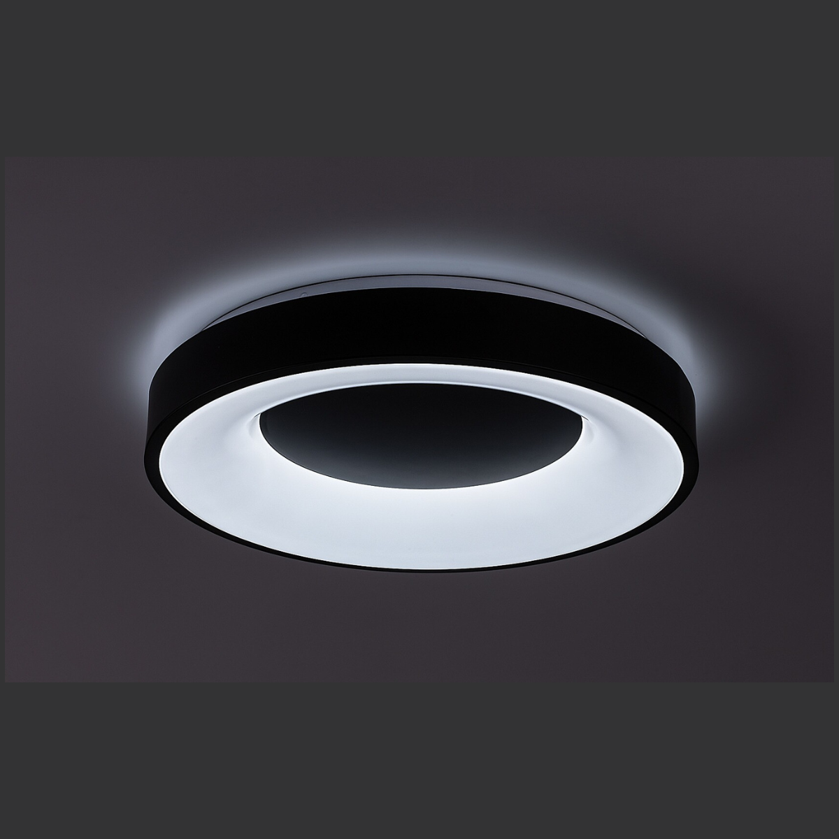 Ceilo – модерен LED плафон с дистанционно управление, регулируема светлина, 38W, черен