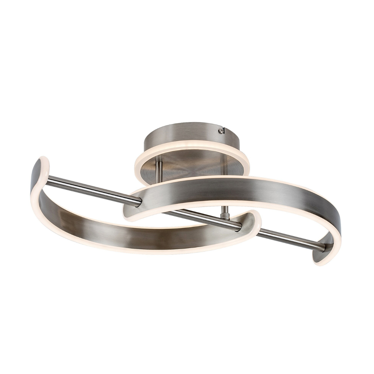 Jarnelle – LED плафон 30W, атинен хром, 3000K топла светлина