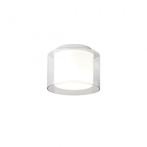 Интериорен и водоустойчив плафон "NAJI" – D230mm, COB LED, 12W, 3000K/4000K, хром и опал - AVA Lighting