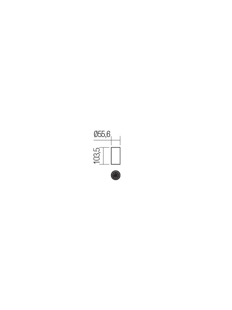 Ceiling spot AXIS – black, high, 1xGU10, aluminum housing, IP20