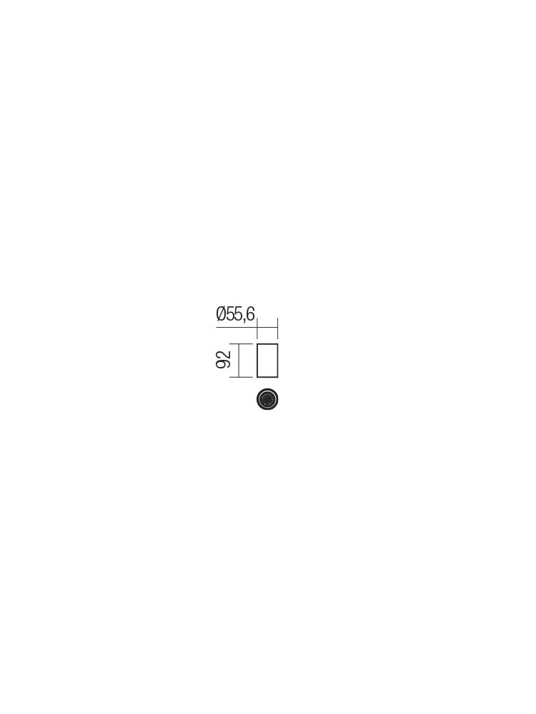 Ceiling spot AXIS – black, low, 1xGU10, aluminum housing, IP20