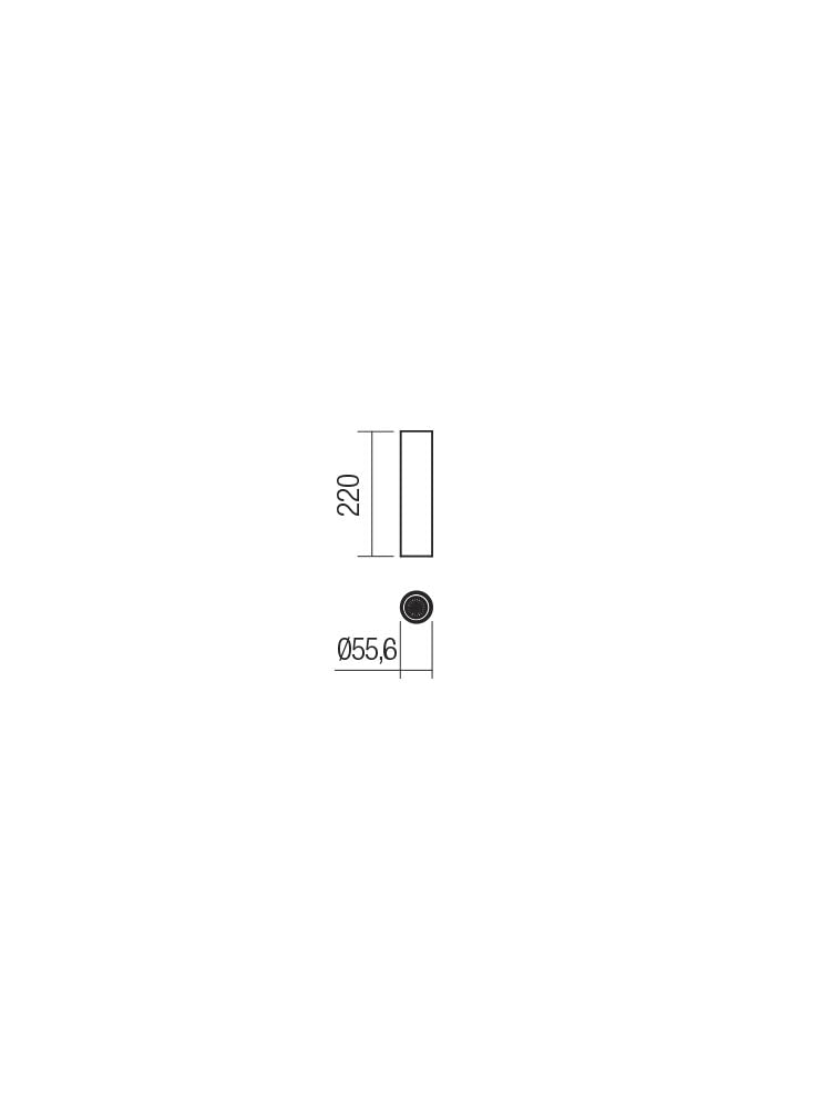 Ceiling spot AXIS – black, elongated, 1xGU10, aluminum housing, IP20