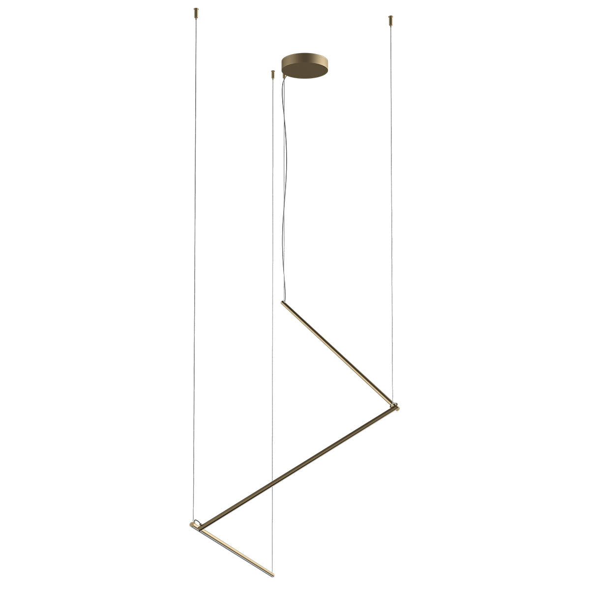 REDO 01-2798 Stick Pendant - Matt Brass