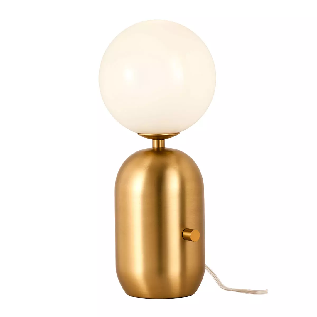 Helios table lamp, matte gold, E27 (Ø200)