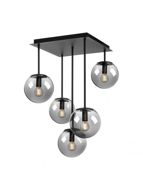 Boldy – Modern ceiling chandelier with 5 glass spheres | AVA Lighting