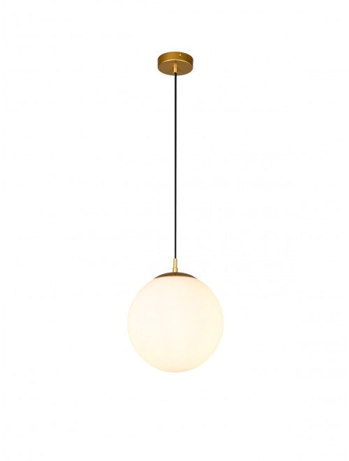 BOWLING pendant lamp, gold - stylish pendant lighting with frosted glass