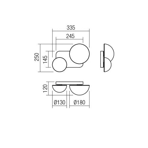 Аплик Lumien - Матирано злато, G9, 2 x 10W - AVA Lighting