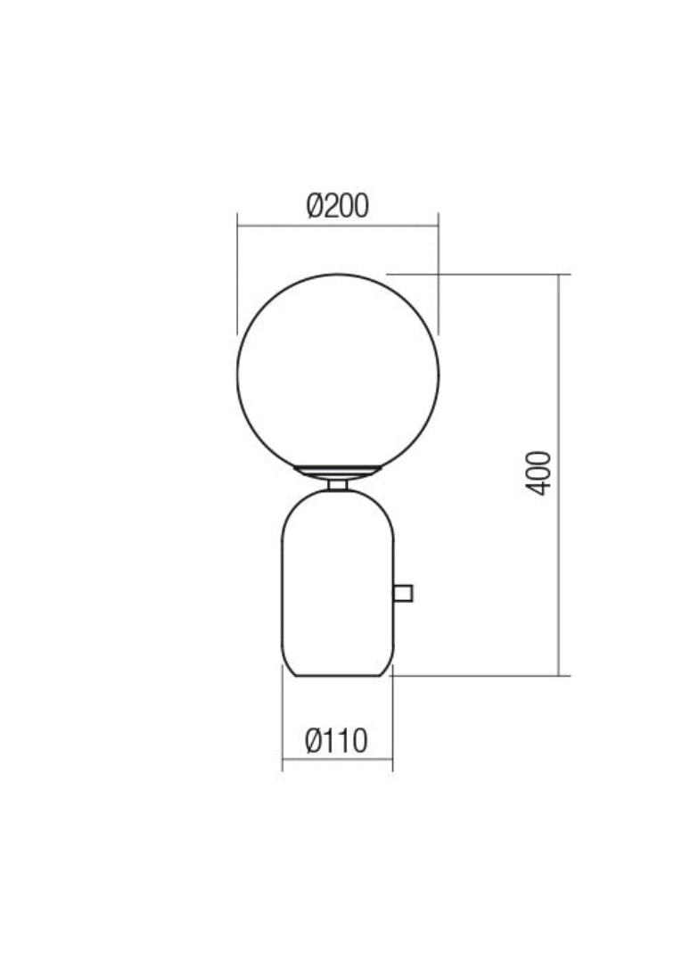Helios table lamp, black matt, E27 (Ø200)