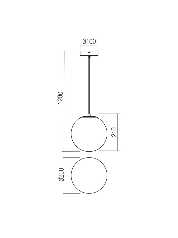 Boldy – Pendant lamp with smoked glass and black body | AVA Lighting