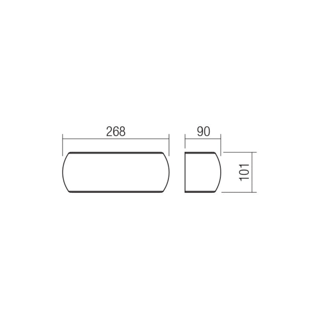 BROW wall lamp, white matt / black matt / gold matt, E14