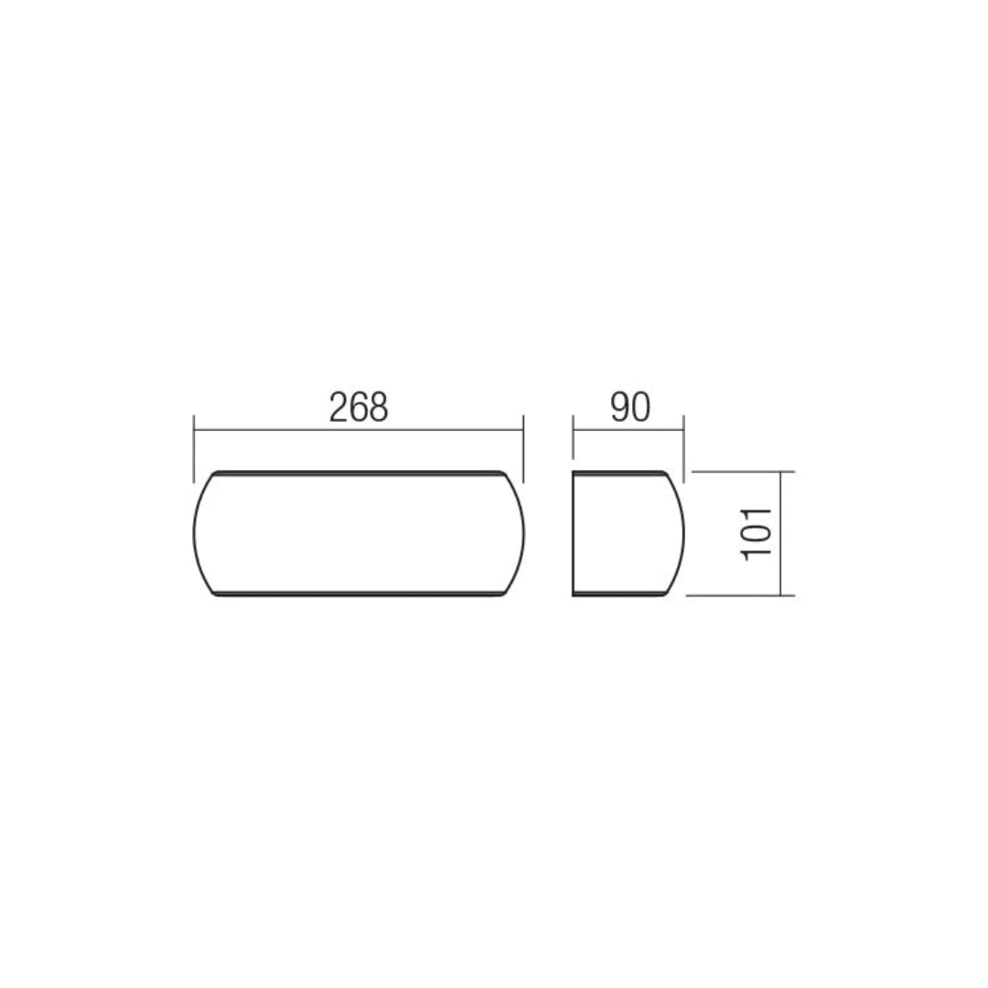 BROW wall lamp, white matt / black matt / gold matt, E14