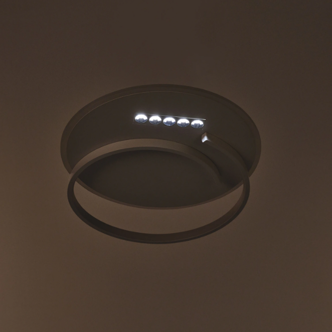 Плафон Indi – Черен / Бял | LED 54W, 3000–6000K, дистанционно управление