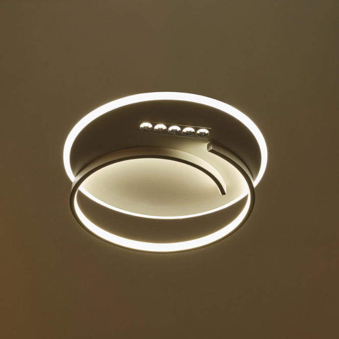 Плафон Indi – Черен / Бял | LED 54W, 3000–6000K, дистанционно управление