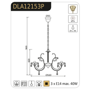 Полилей FABERGE/3 - AVA Lighting