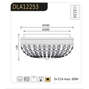 Плафон ROSE Ø340 мм - AVA Lighting