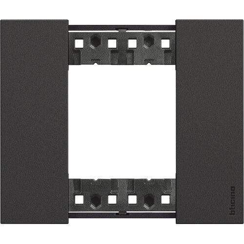 Frame 2M Black Italian standard - bticino Living Now KA4802KG