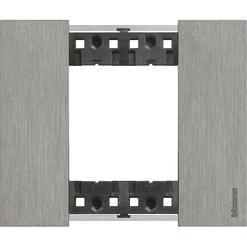 Frame 2M Steel Italian standard - bticino Living Now KA4802ZG