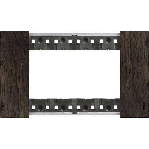 Frame 4M Walnut Italian standard - bticino Living Now KA4804LG