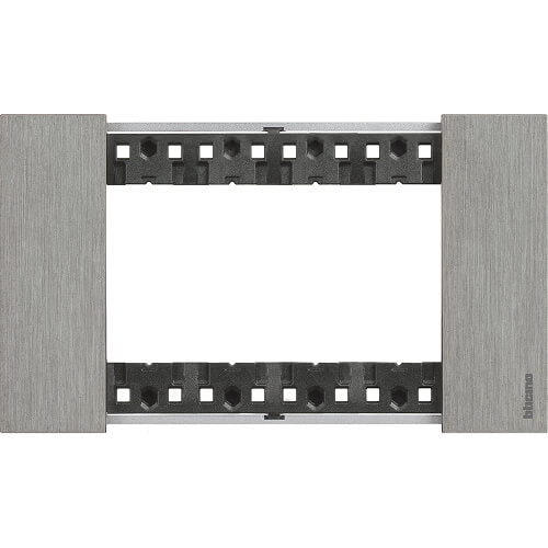 Frame 4M Steel Italian standard - bticino Living Now KA4804ZG