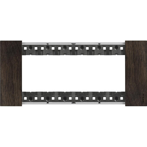 Frame 6M Walnut Italian standard - bticino Living Now KA4806LG