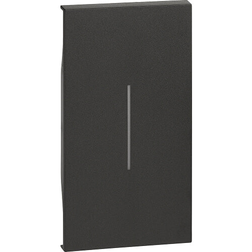 Faceplate without symbol 2M Black - bticino Living Now KG01M2
