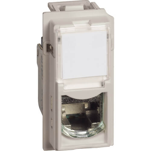 Computer 1xRJ45 Cat. 6 UTP 1M Cream - bticino Living Now KM4279C6