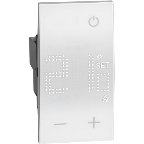 Room thermostat with 1NO contact 230V 5(2)A 2M White - bticino Living Now KW4441