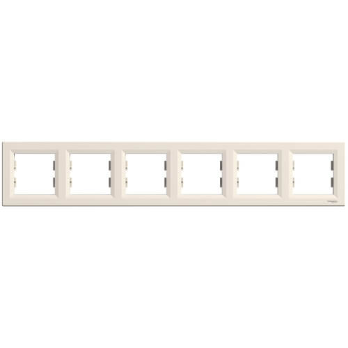 Frame 6x Cream - SCHNEIDER ELECTRIC Asfora EPH5800623