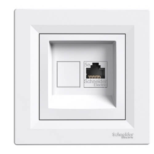 Socket RJ45 Cat.5e UTP White - SCHNEIDER ELECTRIC Asfora EPH4300121