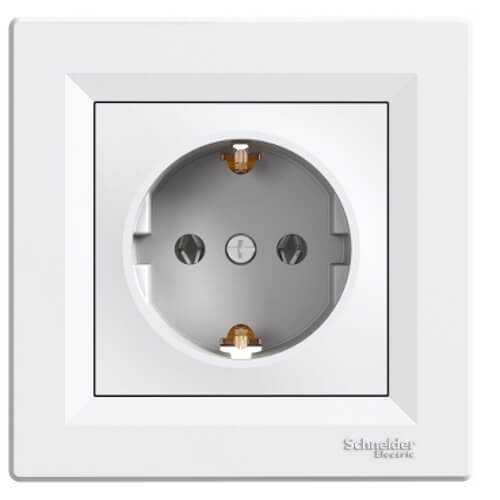 Shuko contact 16A White - SCHNEIDER ELECTRIC Asfora EPH2900121