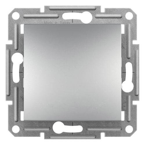 Single-pole switch 10A without frame Aluminum - SCHNEIDER ELECTRIC Asfora EPH0100161