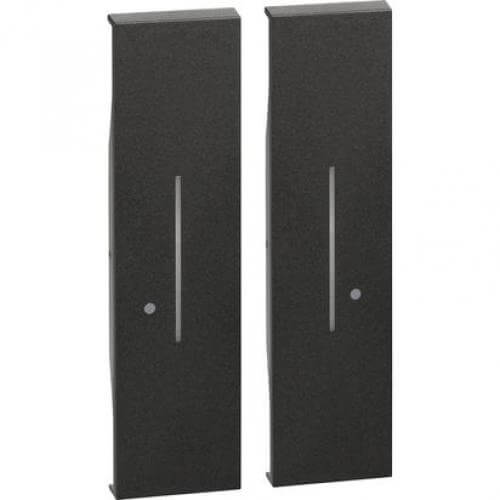 Faceplate for wireless serial key 2M Black - bticino Living Now with Netatmo KG36M2