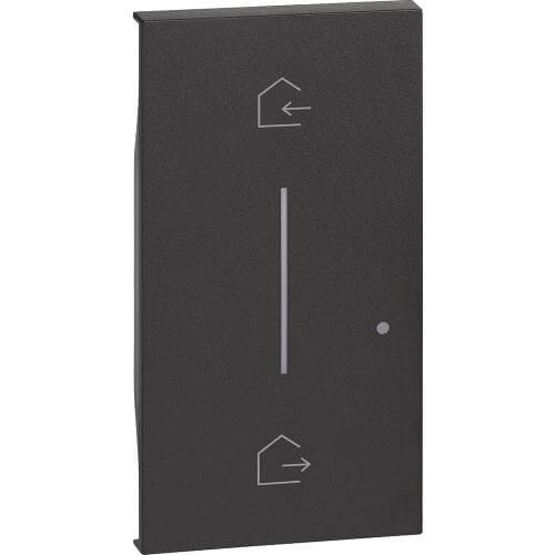 Faceplate for wireless scenario master switch "I'm leaving/I'm coming home" 2M Black - bticino Living Now with Netatmo KG40M2
