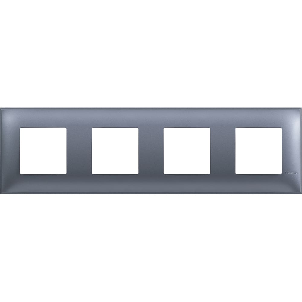 Frame 4x 2M Blue metallic /blister/ - bticino Classia R4802M4LM