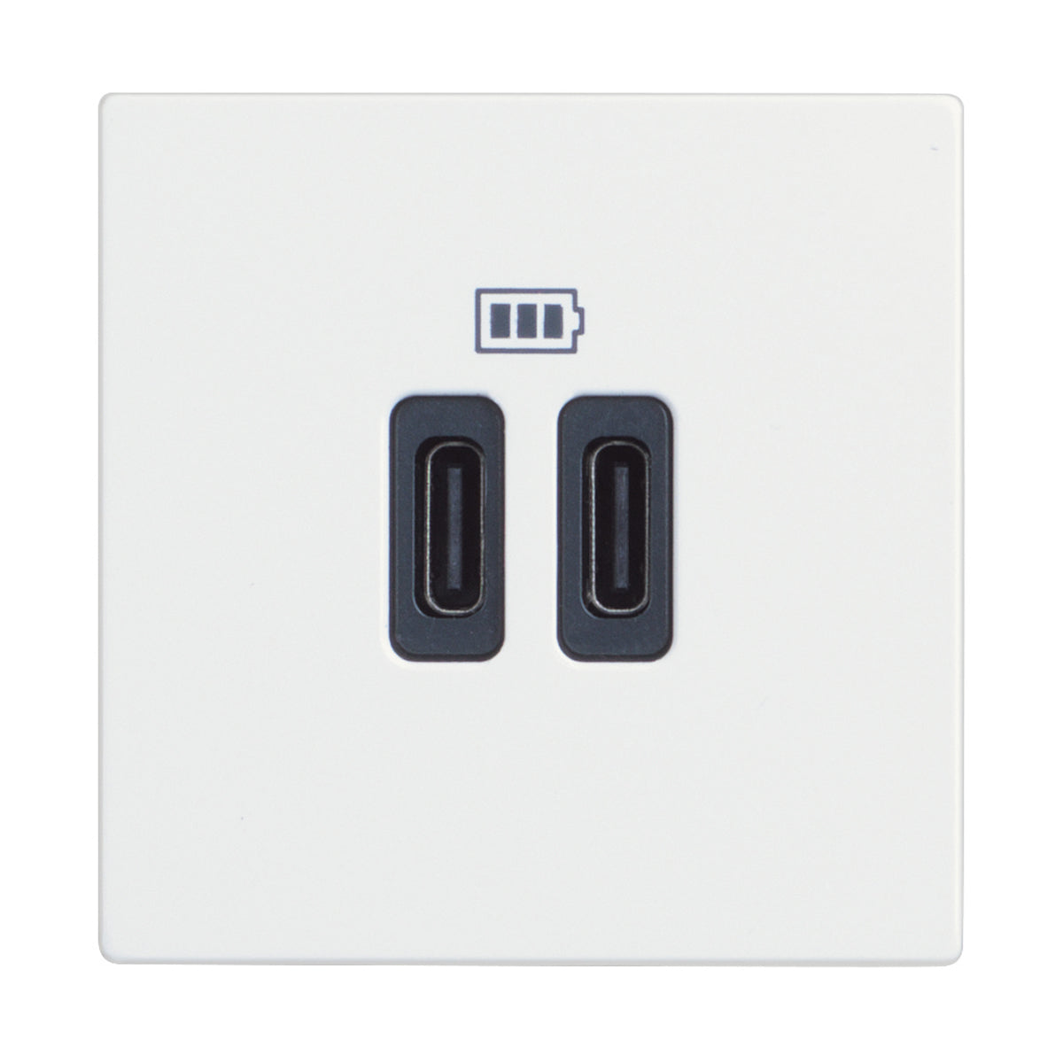 Socket 2XUSB type C 3000mA 5V 2M White /blister/ - bticino Classia RW4286C2