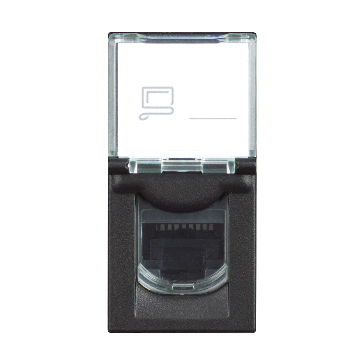 Socket RJ45 STP cat. 6A 1M Black /blister/ - bticino Classia RG4279C6AS