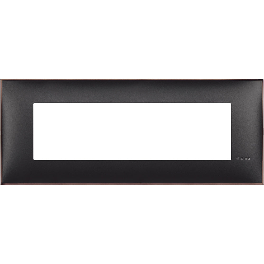 Frame 7M Black with nickel /blister/ - bticino Classia R4807BH