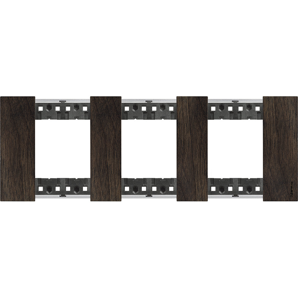 Frame 2x2x2M Walnut German standard - bticino Living Now KA4802M3LG