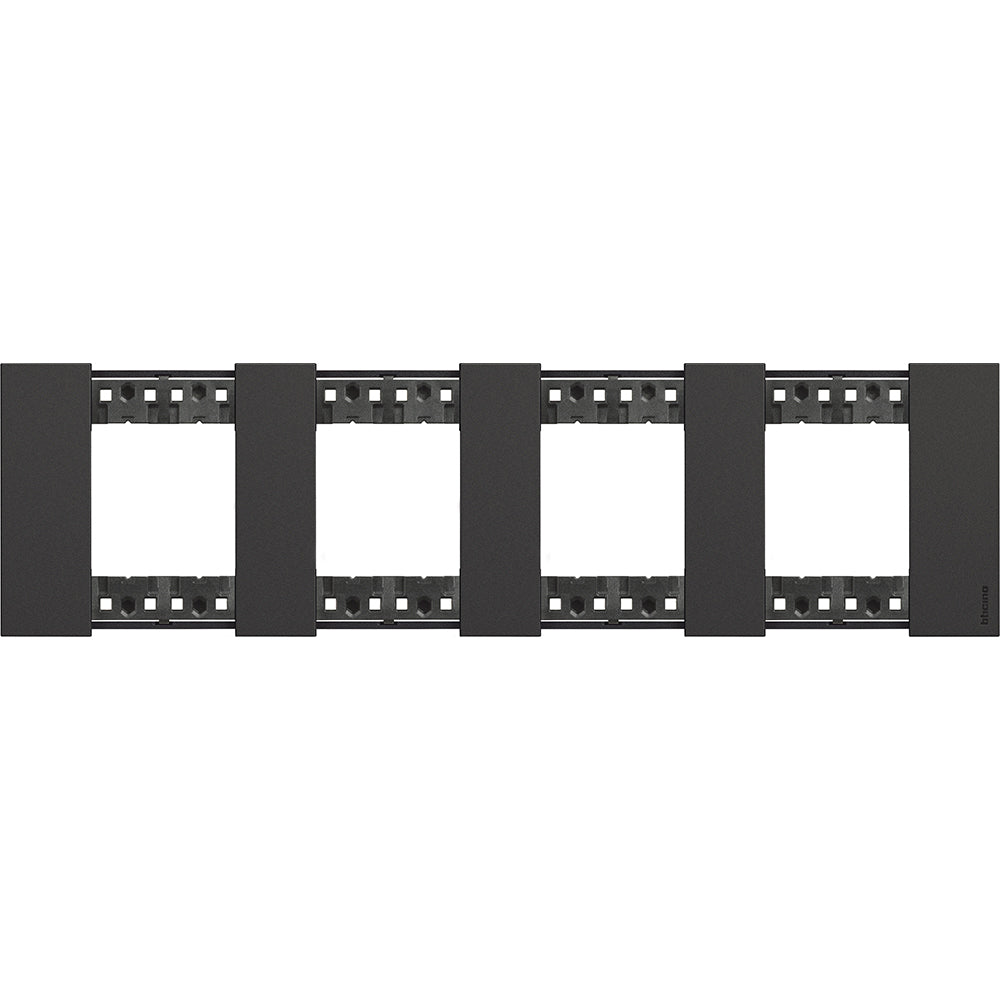 Frame 2x2x2x2M Black German standard - bticino Living Now KA4802M4KG