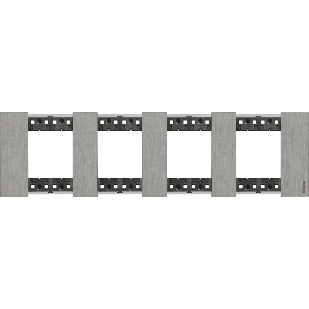Frame 2x2x2x2M Steel German standard - bticino Living Now KA4802M4ZG