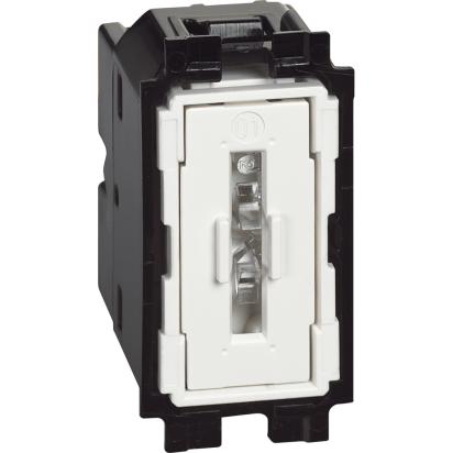 Single-pole push button 1M 10A with automatic terminals - bticino Living Now K4005A