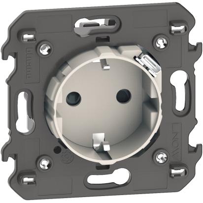 Shuko socket 2P+E 16A with USB type C 1.5A 7.5W 2M Cream - bticino Living Now KM4141USB