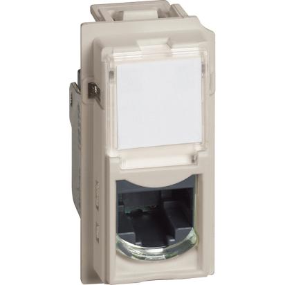 Computer socket 1xRJ45 Cat. 5e UTP connector toolless IDC 1M Cream - bticino Living Now KM4279C5E