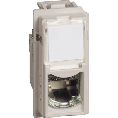 Computer socket 1xRJ45 Cat. 6a STP connector toolless IDC 1M Cream - bticino Living Now KM4279C6AS