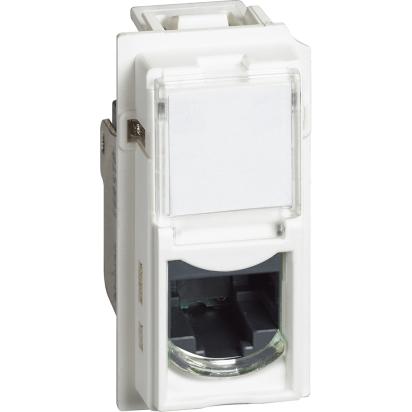 Computer socket 1xRJ45 Cat. 5e UTP connector toolless IDC 1M White - bticino Living Now KW4279C5E