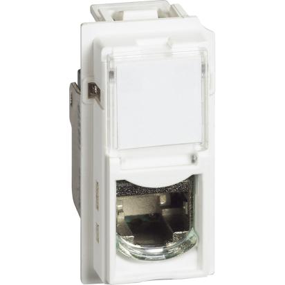 Computer socket 1xRJ45 Cat. 6a STP connector toolless IDC 1M White - bticino Living Now KW4279C6AS