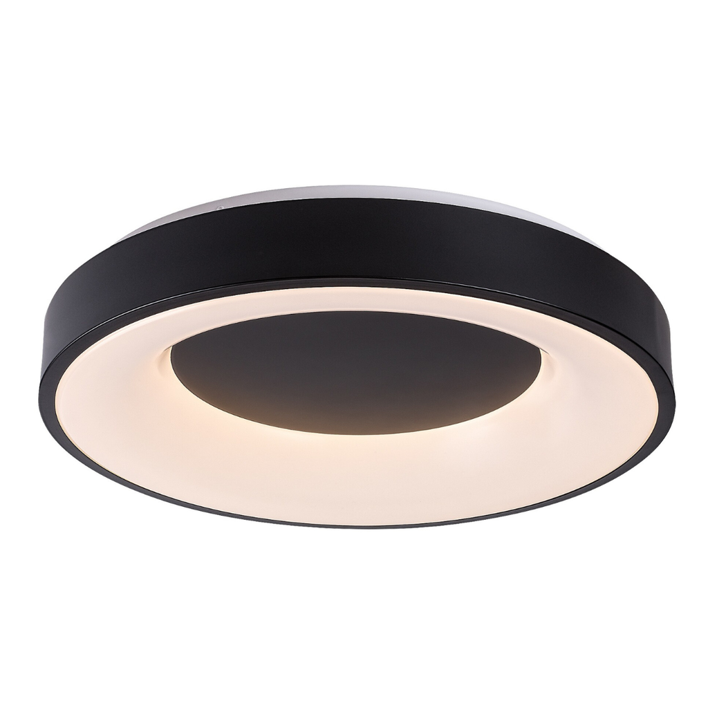 Ceilo – модерен LED плафон с дистанционно управление, регулируема светлина, 38W, черен