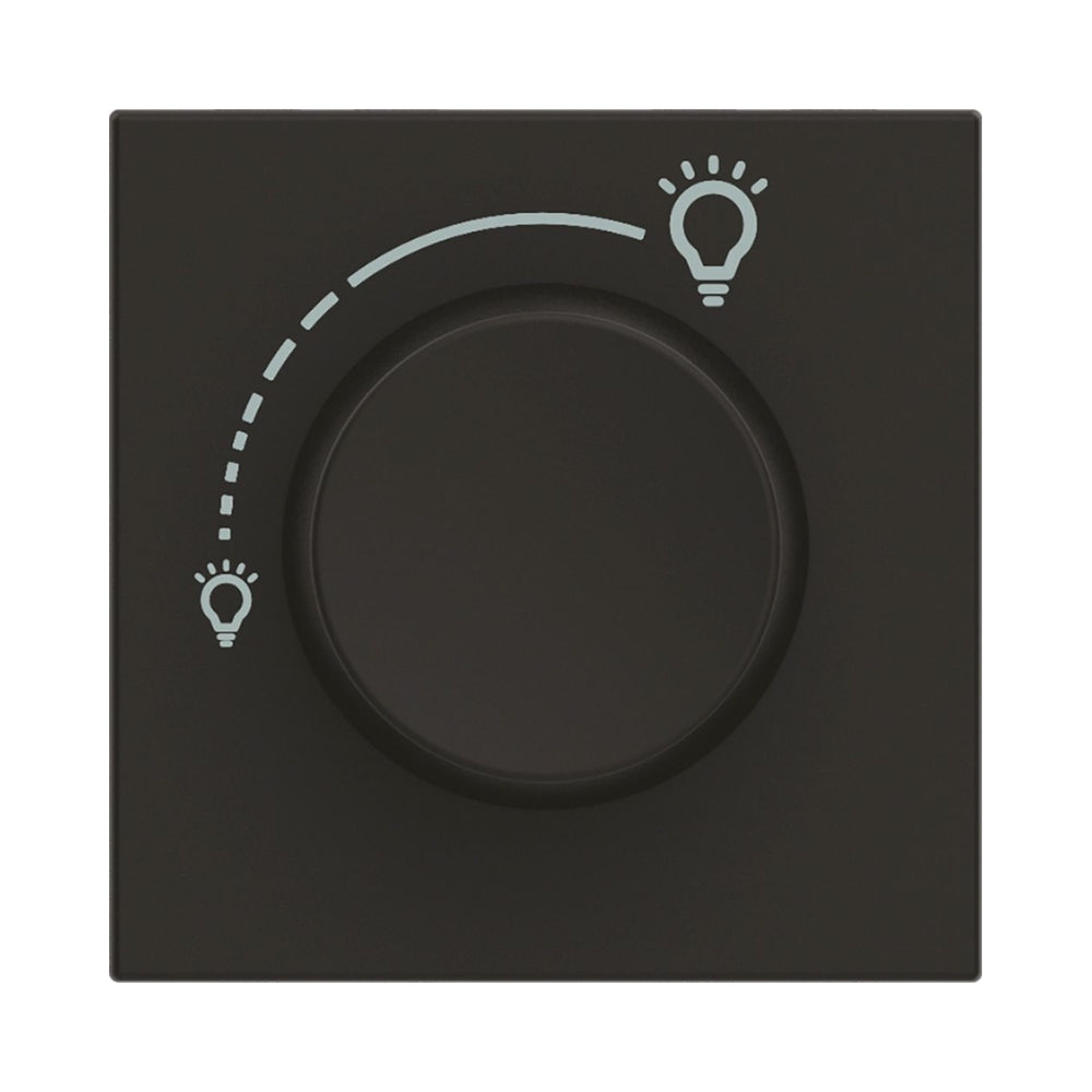 Rotary dimmer 5-300VA LED 5-300W overvoltage and short circuit protection 2M Classia Black - bticino Classia RG4415