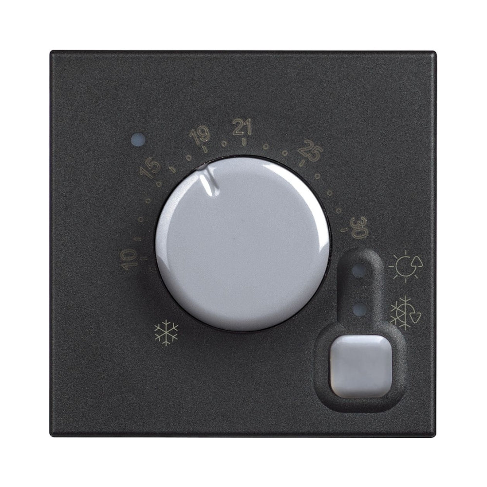 Thermostat 230V 2A 1NO 2M Black - bticino Classia RG4441