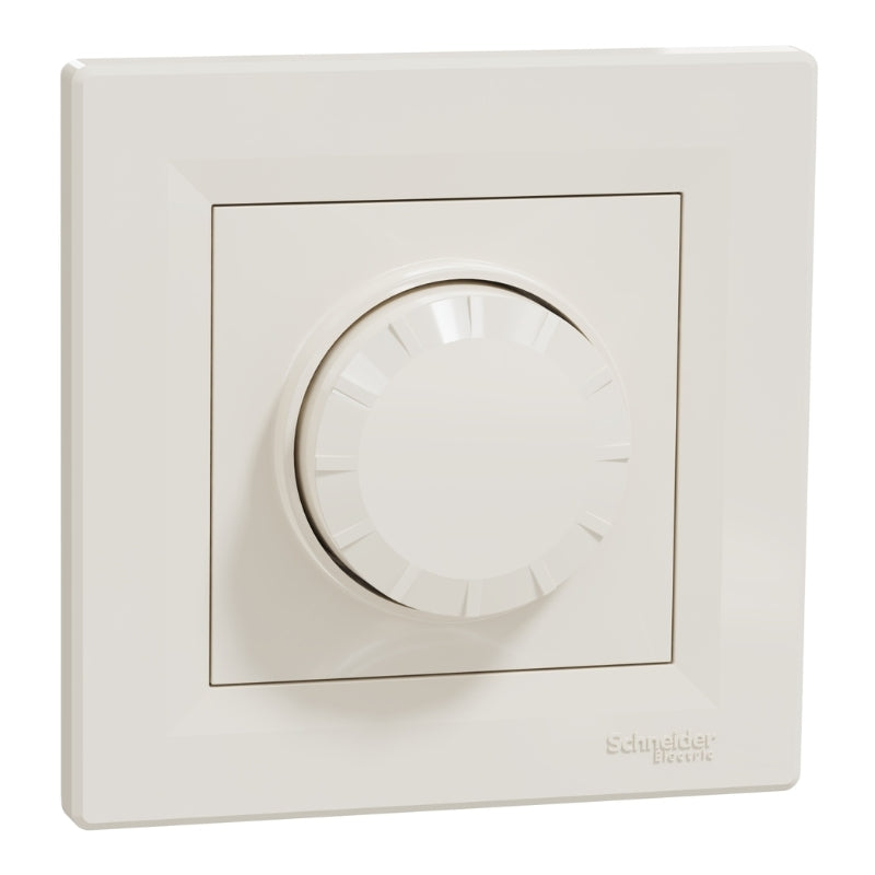 Rotary dimmer deviator R: 3-370W, LED: 0-200W with frame, Cream - SCHNEIDER ELECTRIC Asfora EPH6800123